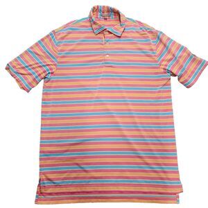 Peter Millar Men's Summer Comfort Colorful Striped Shirt Size Large